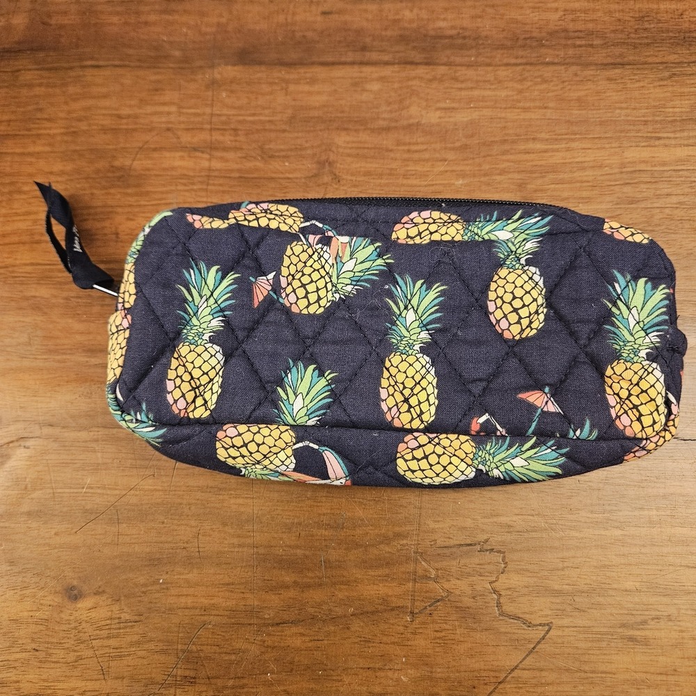 Vera‎ Bradley Toucan Party Make Up Brush & Pencil Case Zipper Plastic Lined